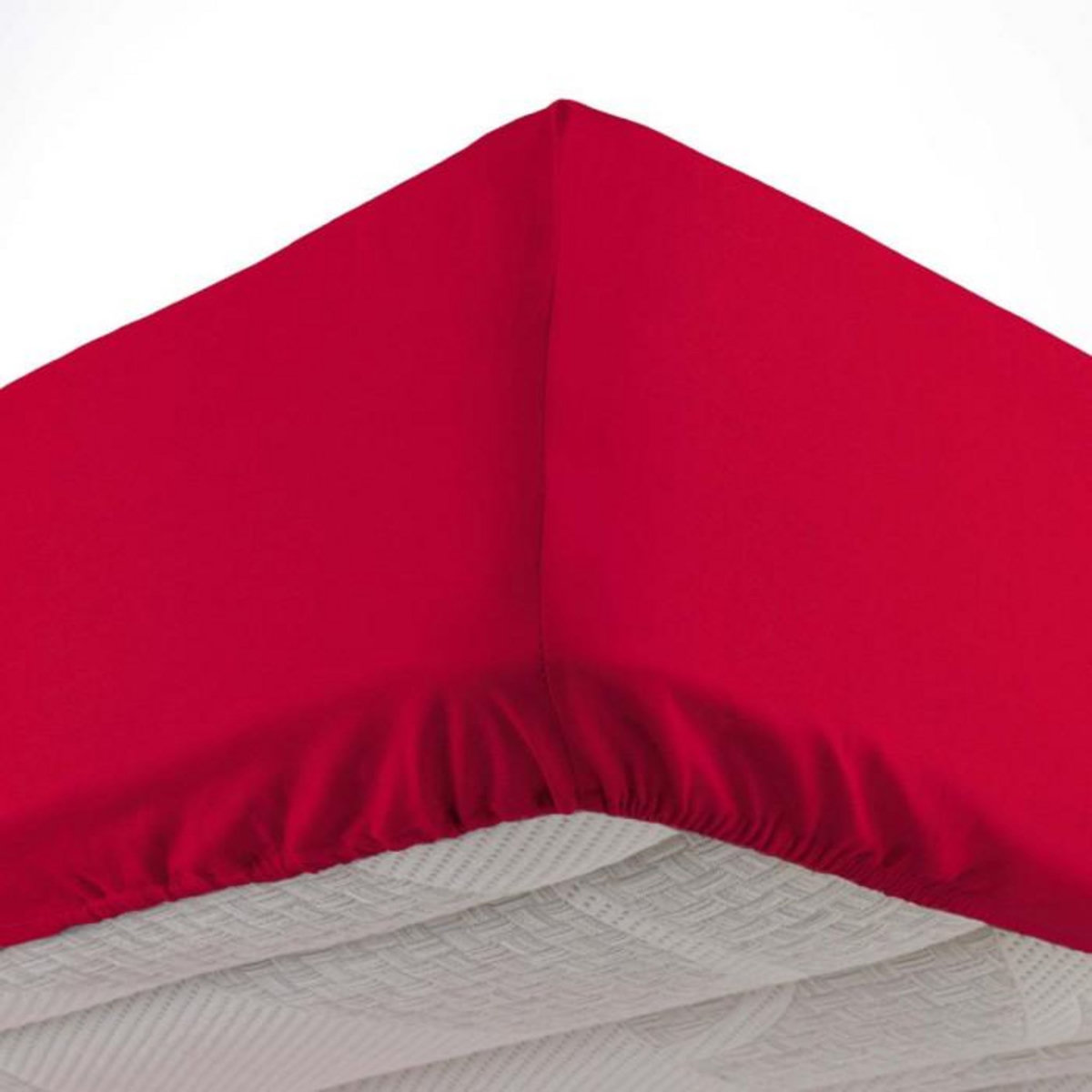 Paris Prix Drap Housse Microfibre  Oscar  90x190cm Rouge