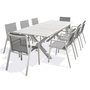 Voir la diapositive 1 : Paris Prix Ensemble Table de Jardin Extensible & 8 Fauteuils  Floride  180-240cm Blanc