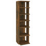 Voir la diapositive 2 : VIDAXL Etagere a chaussures Chene fume 27,5x27x102cm Bois d'ingenierie