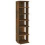 Voir la diapositive 2 : VIDAXL Etagere a chaussures Chene fume 27,5x27x102cm Bois d'ingenierie