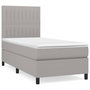 Voir la diapositive 2 : VIDAXL Sommier a lattes de lit avec matelas Gris clair 80x200 cm Tissu