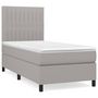 Voir la diapositive 2 : VIDAXL Sommier a lattes de lit avec matelas Gris clair 80x200 cm Tissu