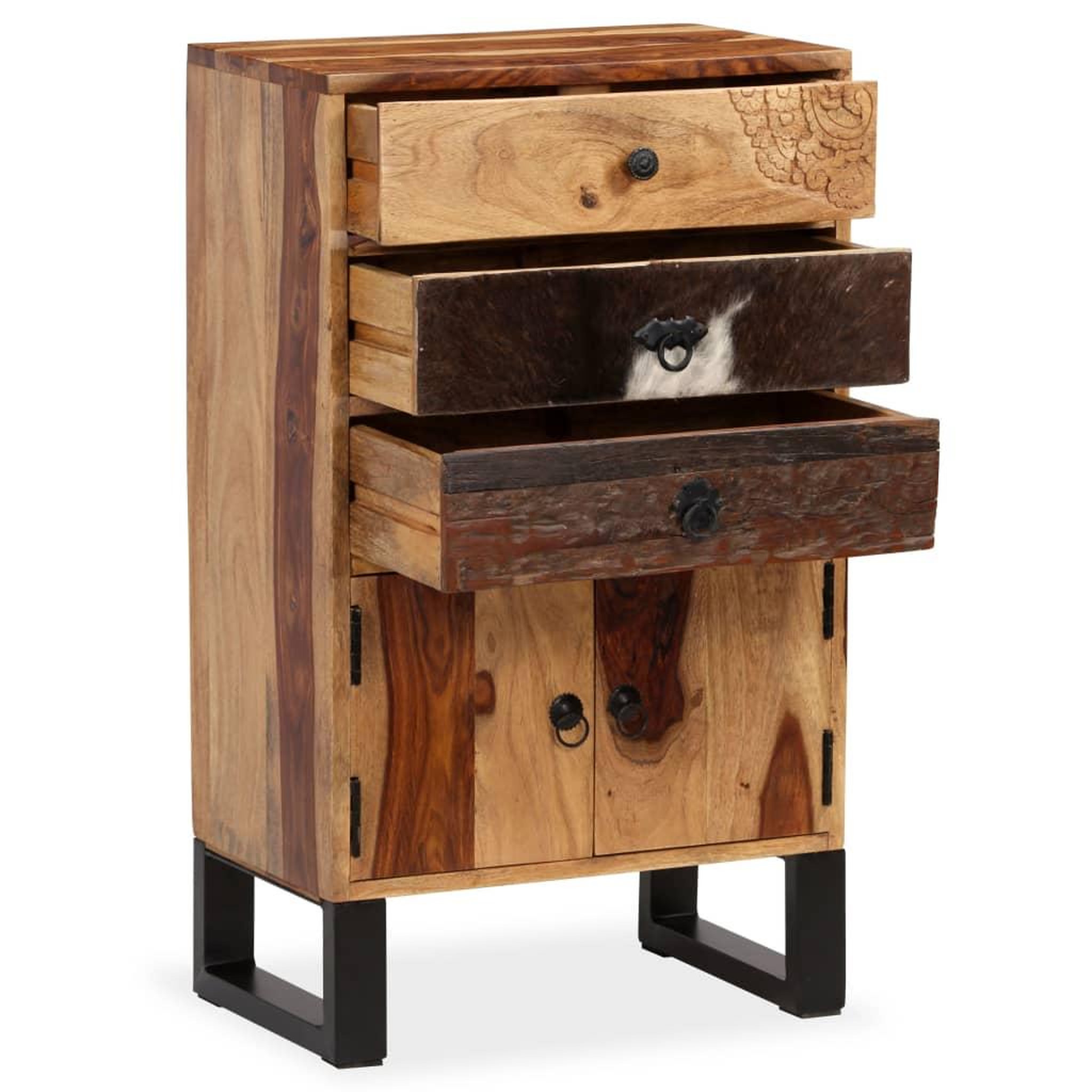 Voir la diapositive 3 : VIDAXL Buffet Bois massif de Sesham 50x30x86 cm