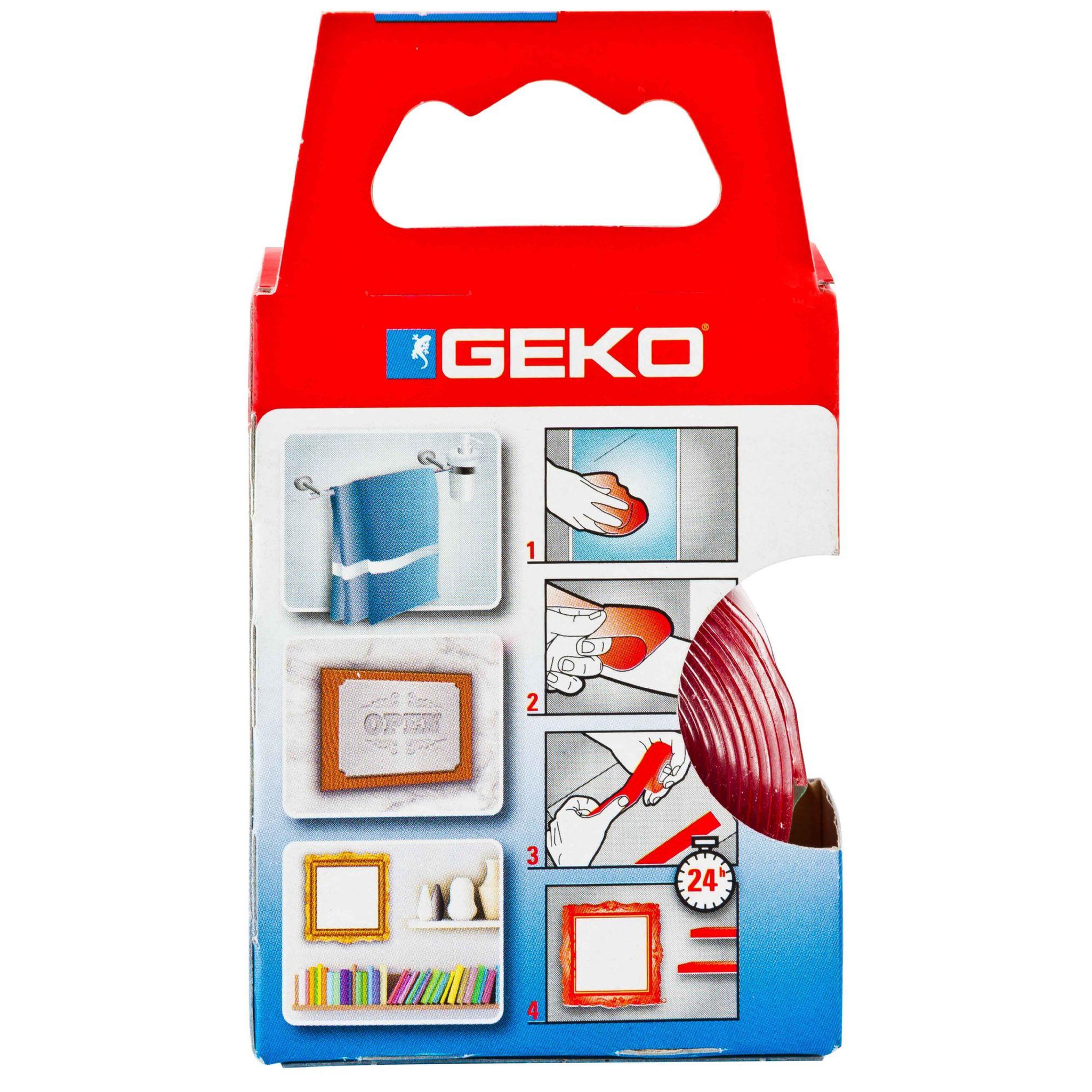 Voir la diapositive 3 : Geko Ruban colle double face 1.5m x19mm 140kg