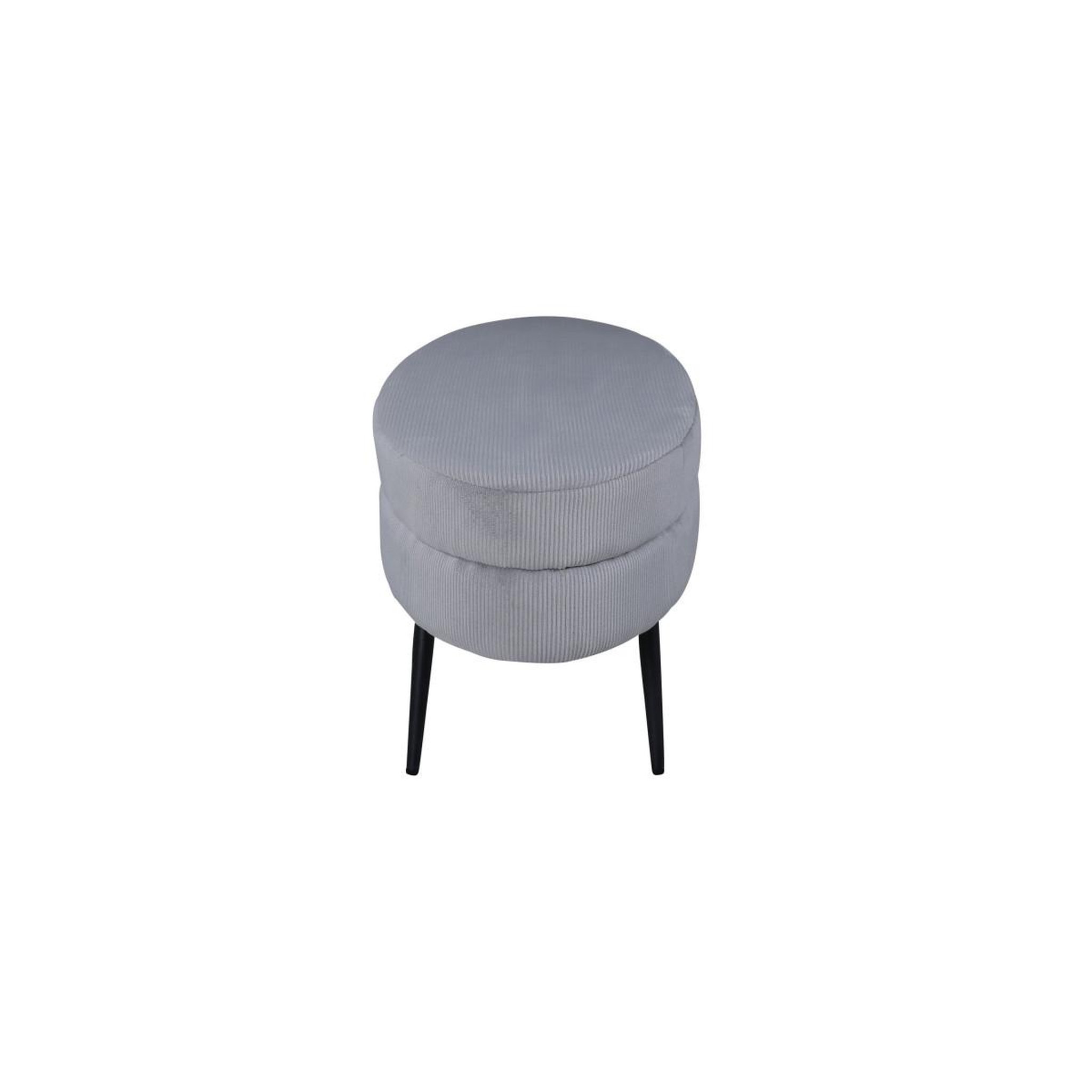 Voir la diapositive 3 : Paris Prix Pouf en velours côtelé  otto  100cm gris clair
