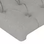 VIDAXL Tete de lit avec oreilles Gris clair 93x23x78/88 cm Tissu