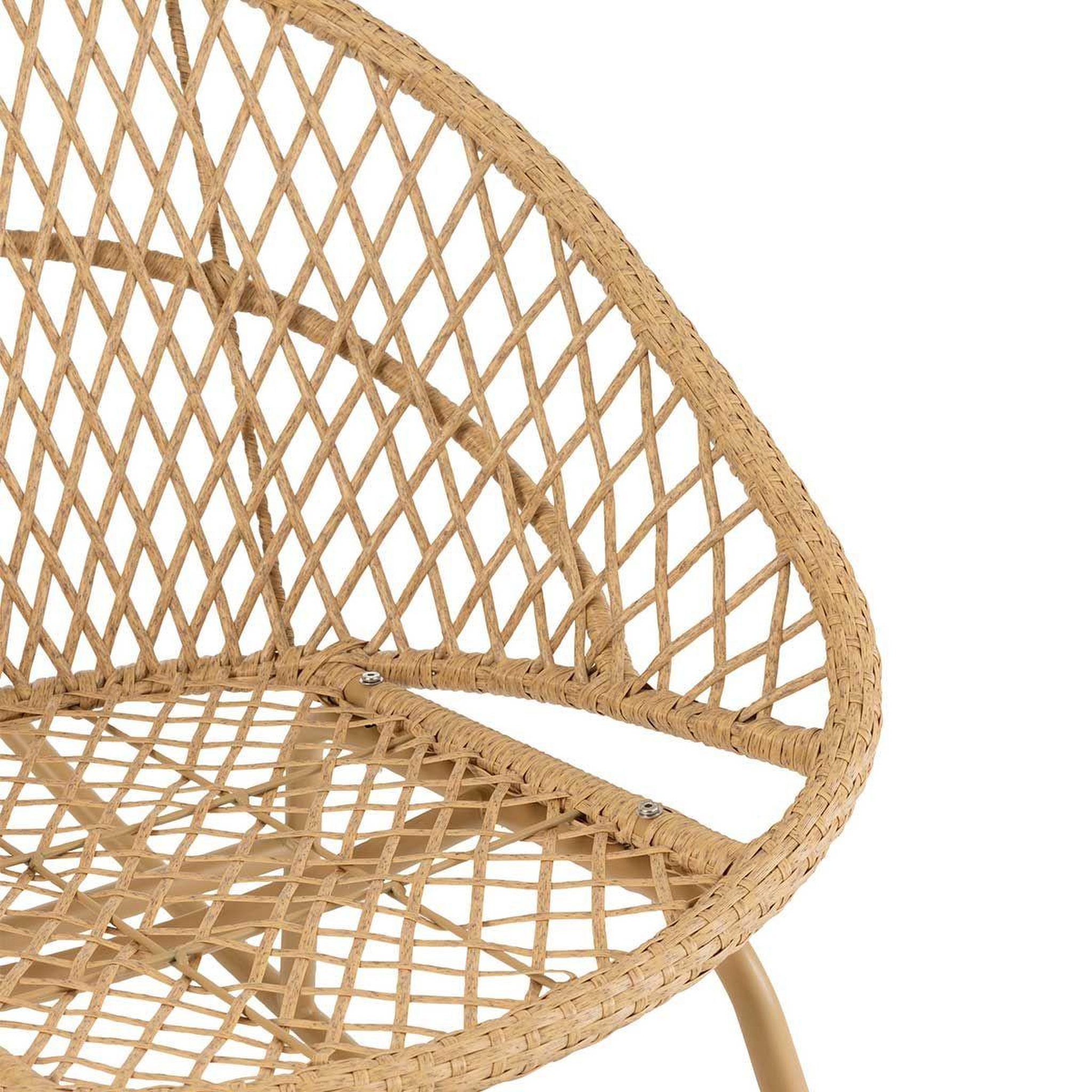 Voir la diapositive 6 : J-LINE Fauteuil à Bascule Design  Zayo  107cm Beige