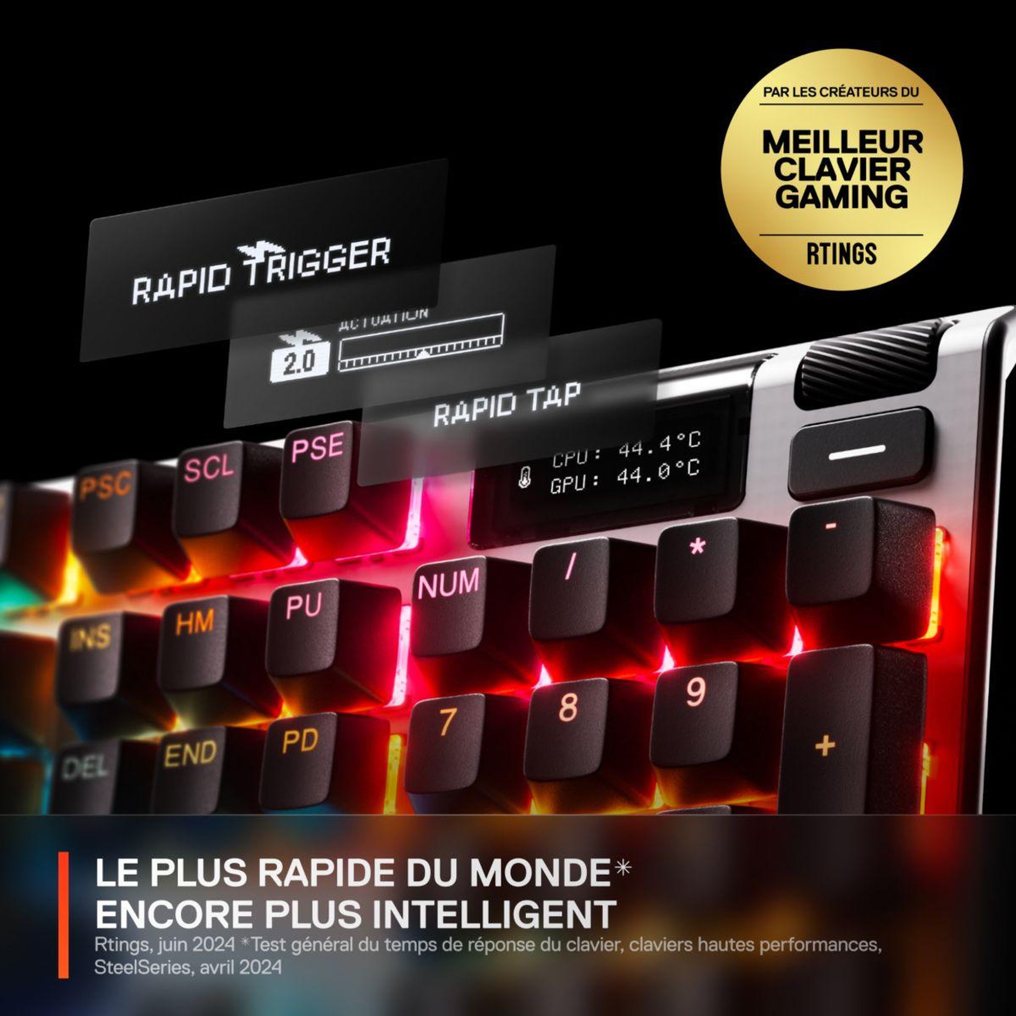 Voir la diapositive 2 : STEEL SERIES Clavier gamer apex pro gen 3 - fr
