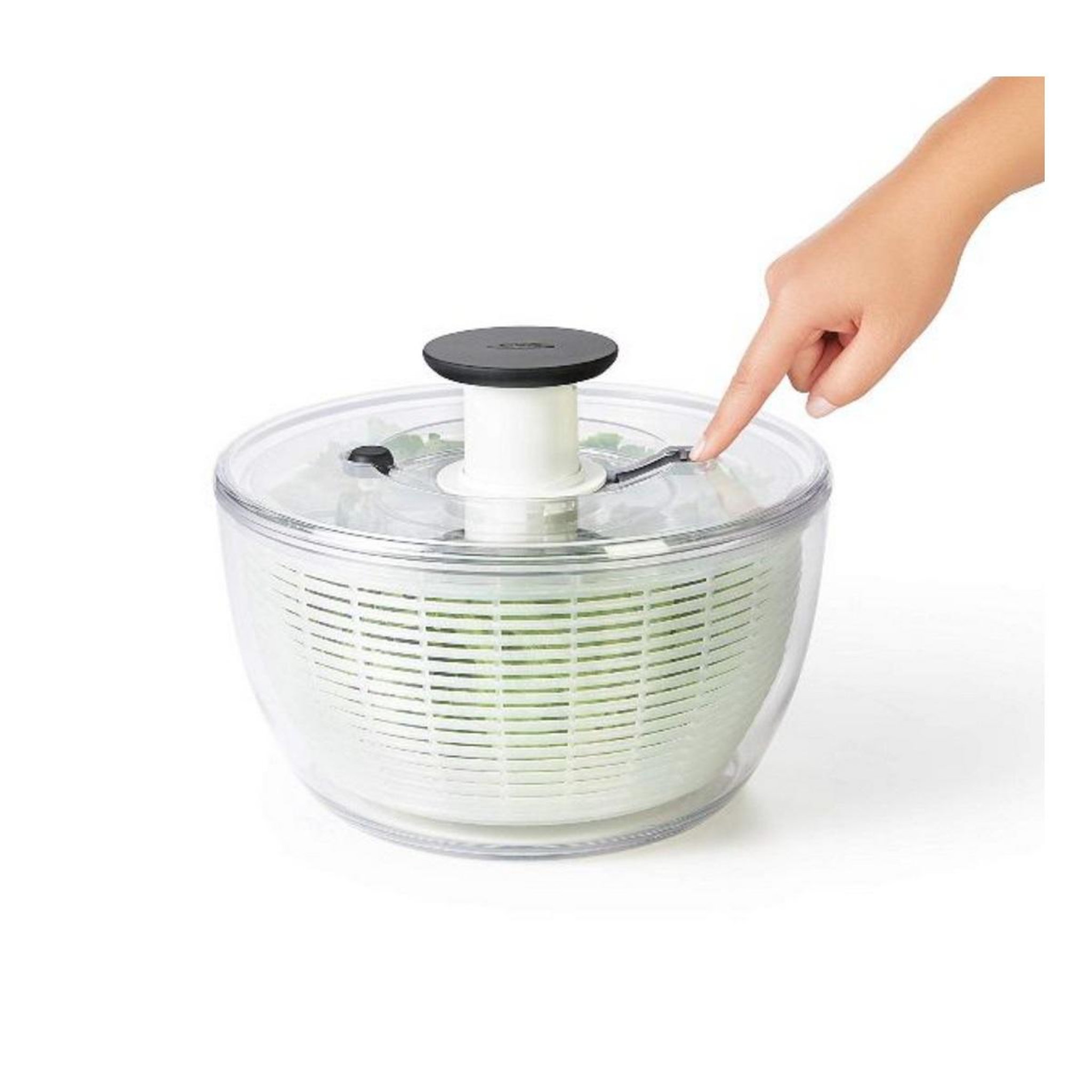 Voir la diapositive 3 : OXO Essoreuse à salade 21cm transparente - OX1351680