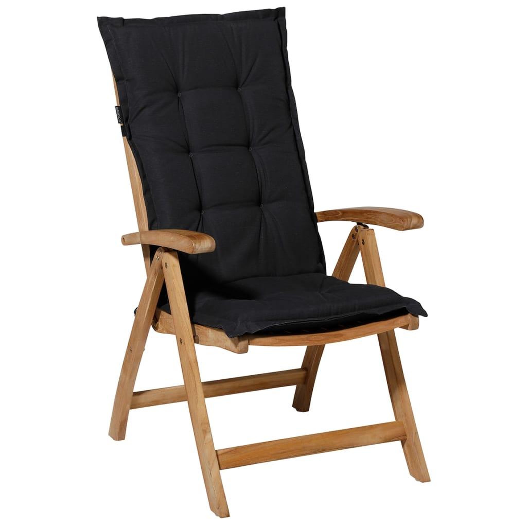 Voir la diapositive 1 : MADISON Madison Coussin de chaise a haut dossier Panama 123x50 cm Noir