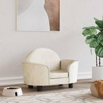 VIDAXL Lit pour chien creme 66x40x45 cm velours