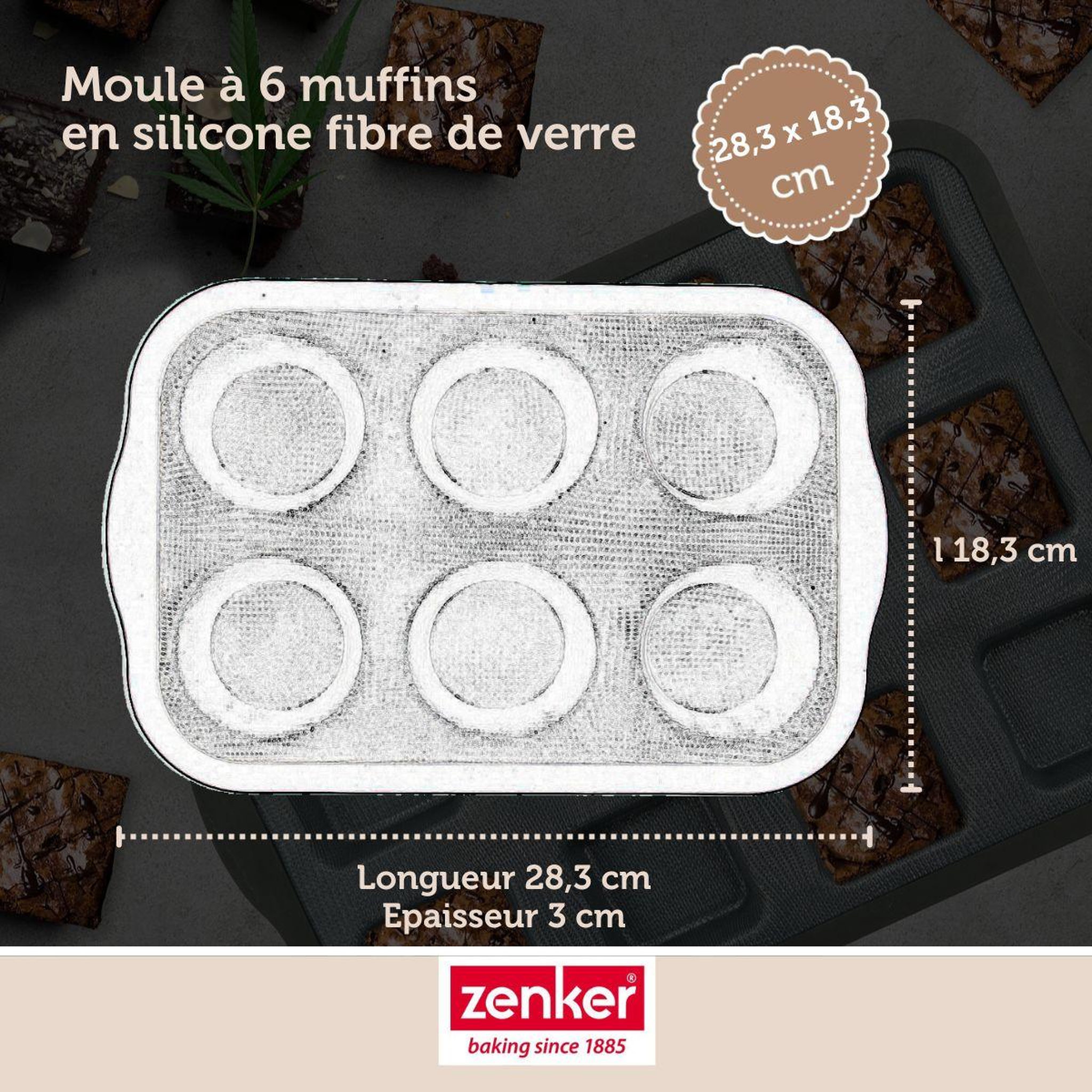 Voir la diapositive 3 : ZENKER Set de 5 ustensiles de pâtisserie moule à gâteaux bols spatule et verre doseur silicone fibre de verre silicone fibre de verre zenker  silicone fibre de verre