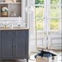 Voir la diapositive 3 : ATMOSPHERA Lampadaire en Verre & Marbre  Laye  150cm Or