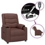 Voir la diapositive 2 : VIDAXL Fauteuil inclinable electrique Marron Similicuir