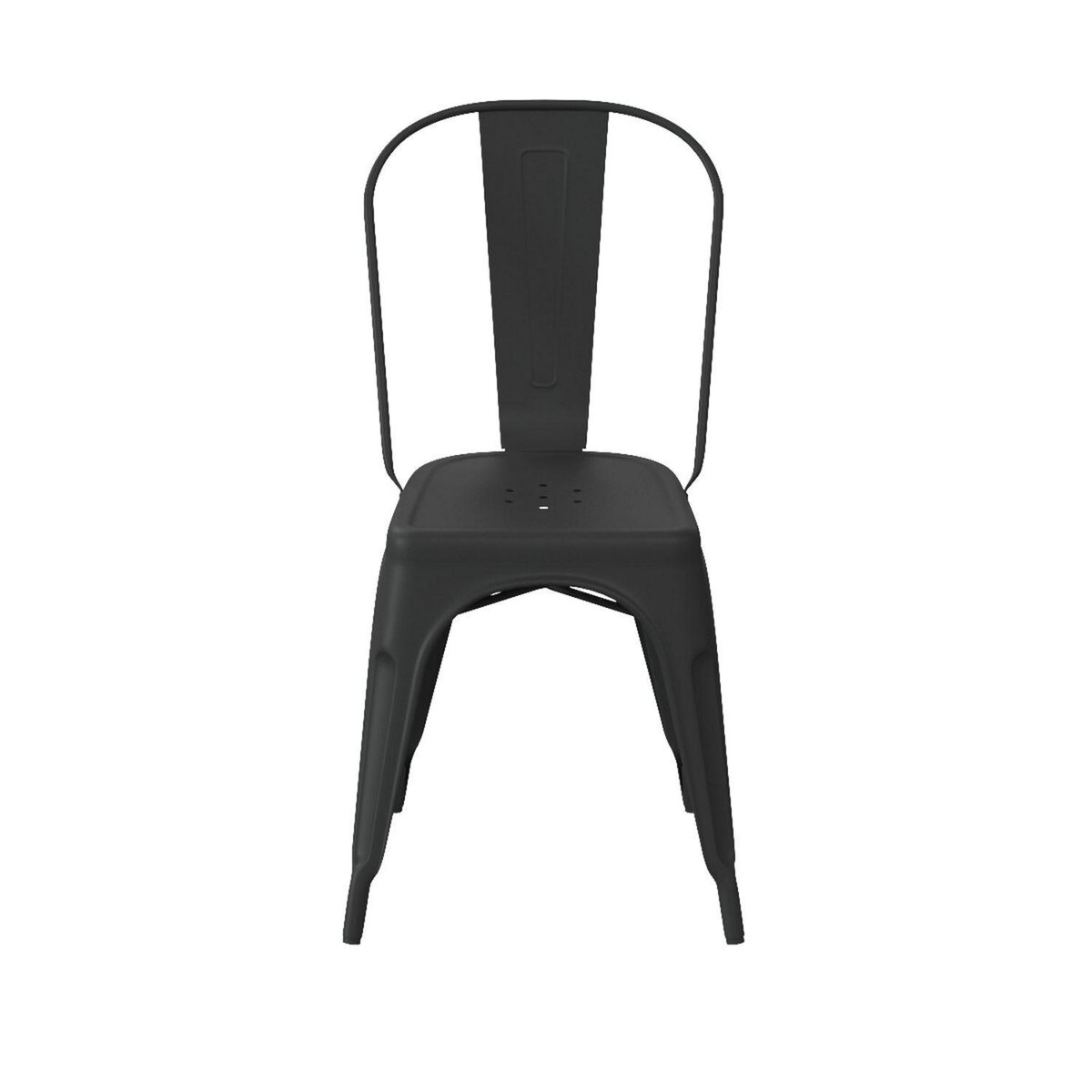 TOILINUX Lot de 4 chaises en métal NIKO