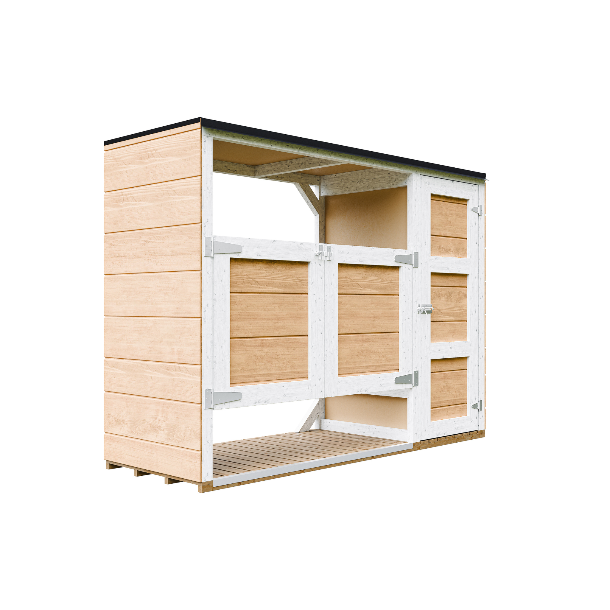 Voir la diapositive 3 : TIMBELA Abri de jardin pour poubelles, Cache poubelle extérieur 2x240L M981A