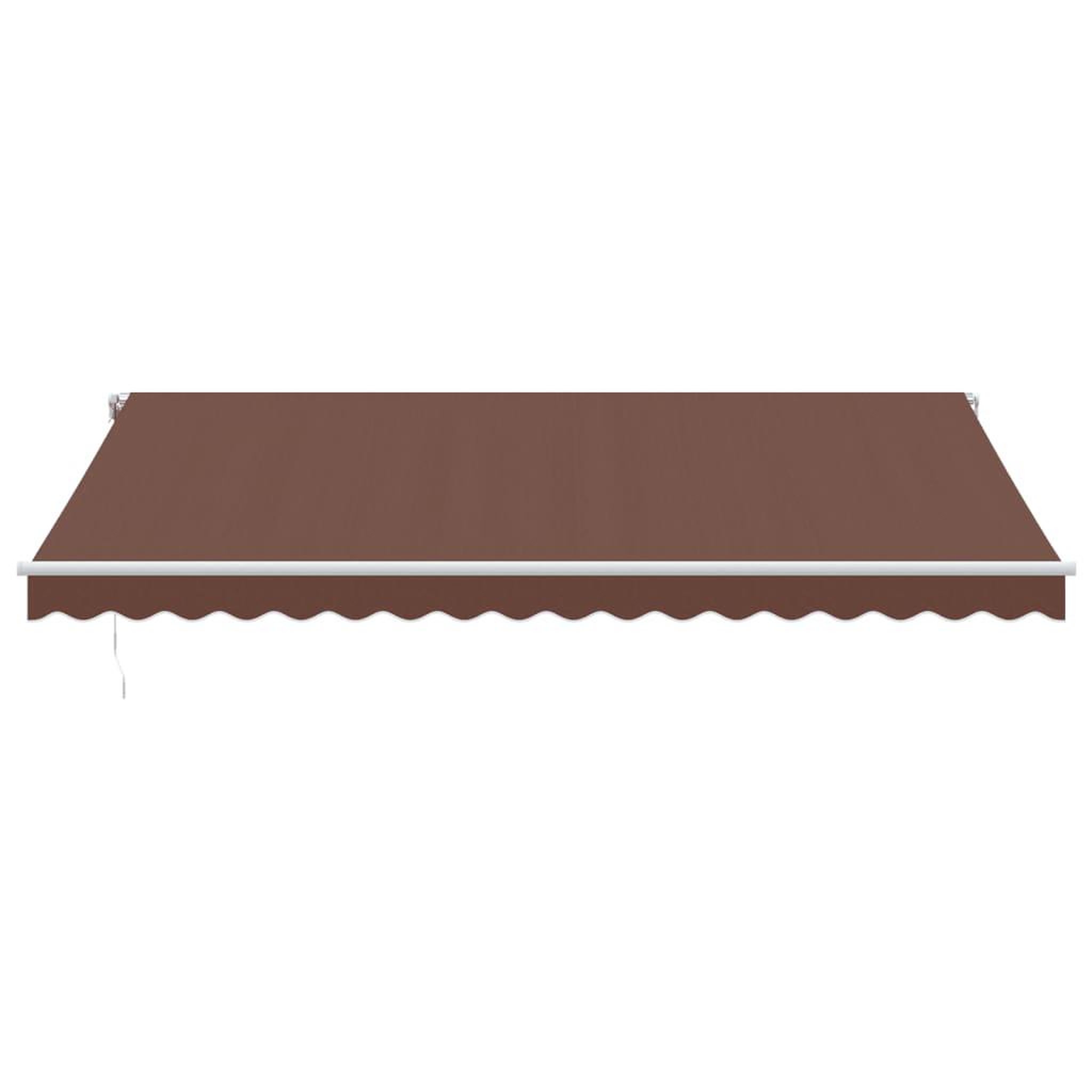 Voir la diapositive 4 : VIDAXL Auvent manuel retractable avec LED marron 500x300 cm