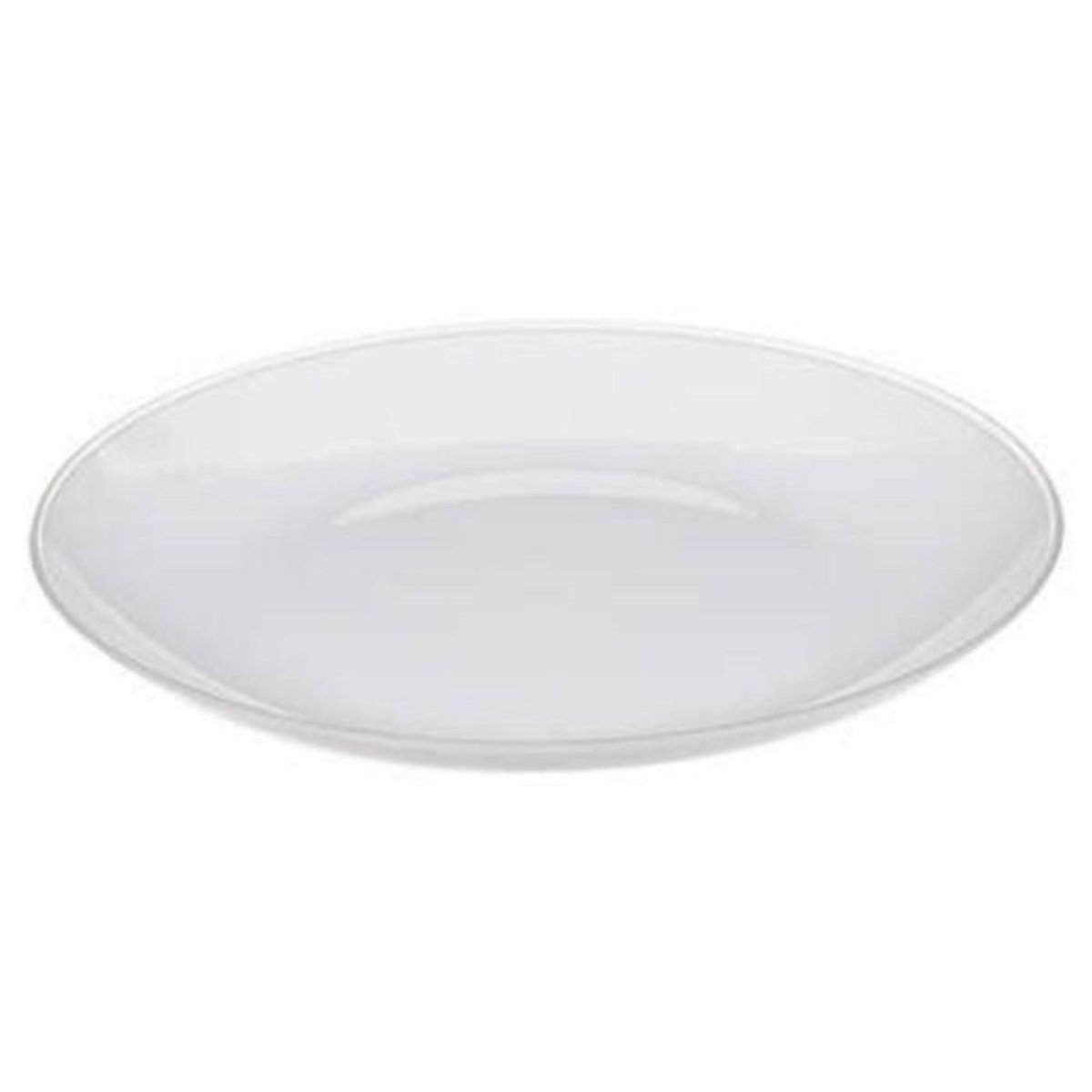 FIVE Lot de 6 Assiettes Plates Réutilisables  Square  25cm Blanc