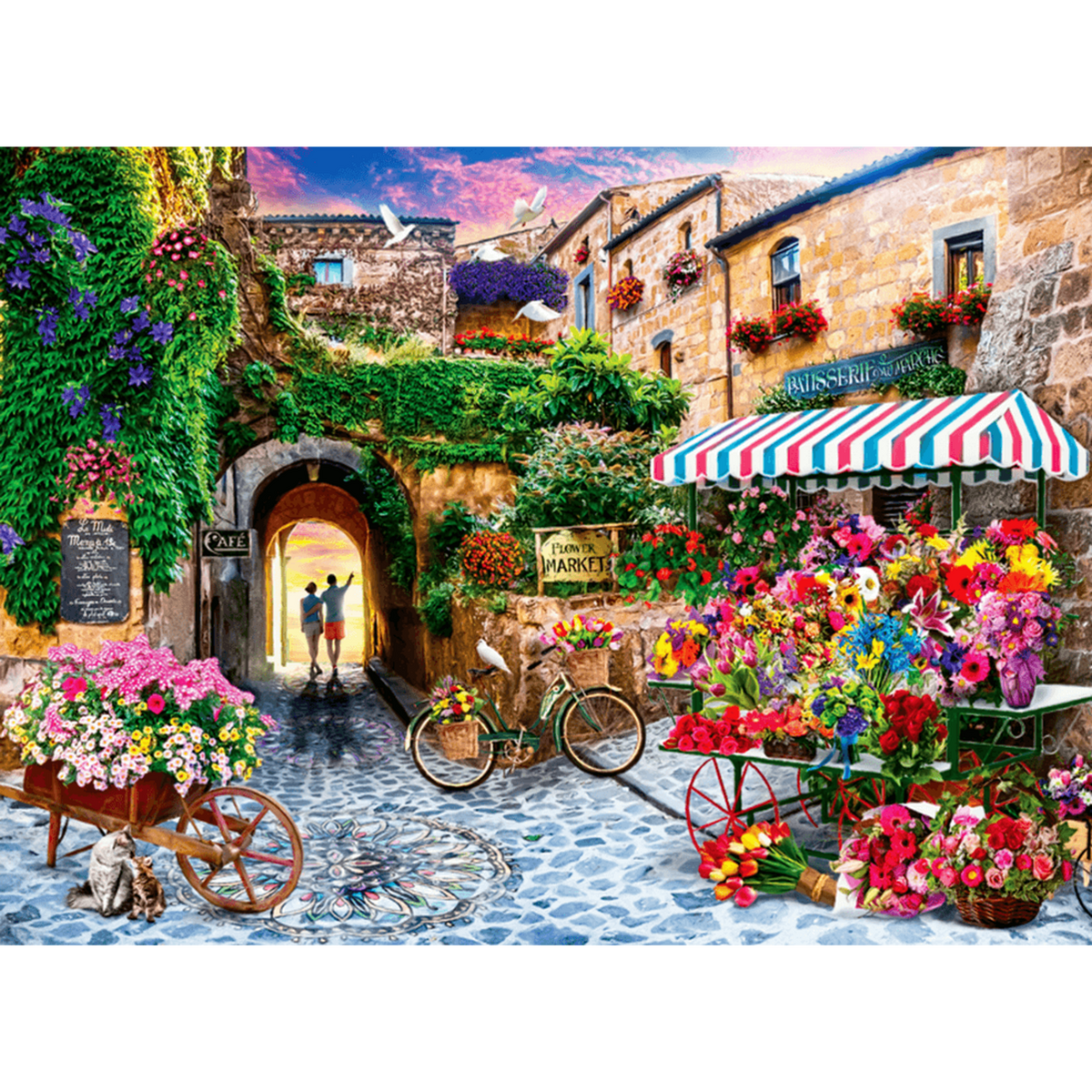 PERRE / ANATOLIAN Puzzle 1000 pièces : Le marché aux fleurs