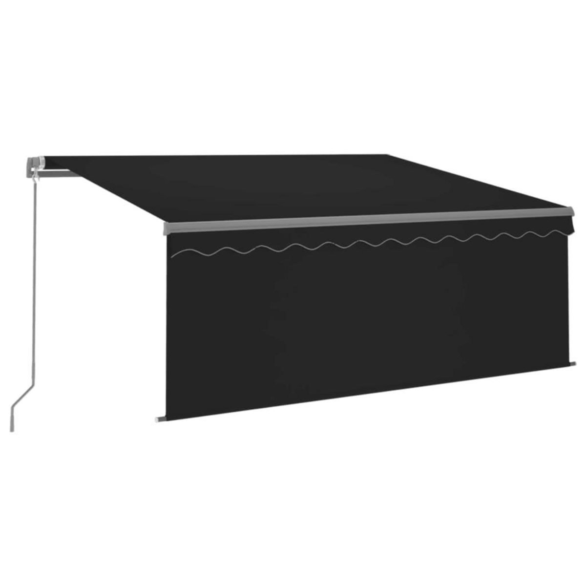 VIDAXL Auvent retractable manuel avec store LED 3,5x2,5 m Anthracite