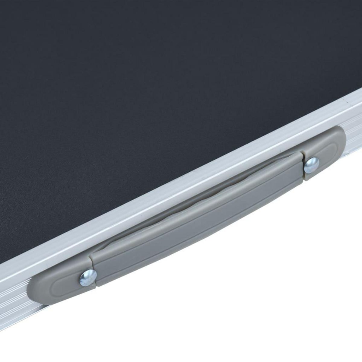 VIDAXL Table pliable de camping avec cadre en metal 80x60 cm Gris