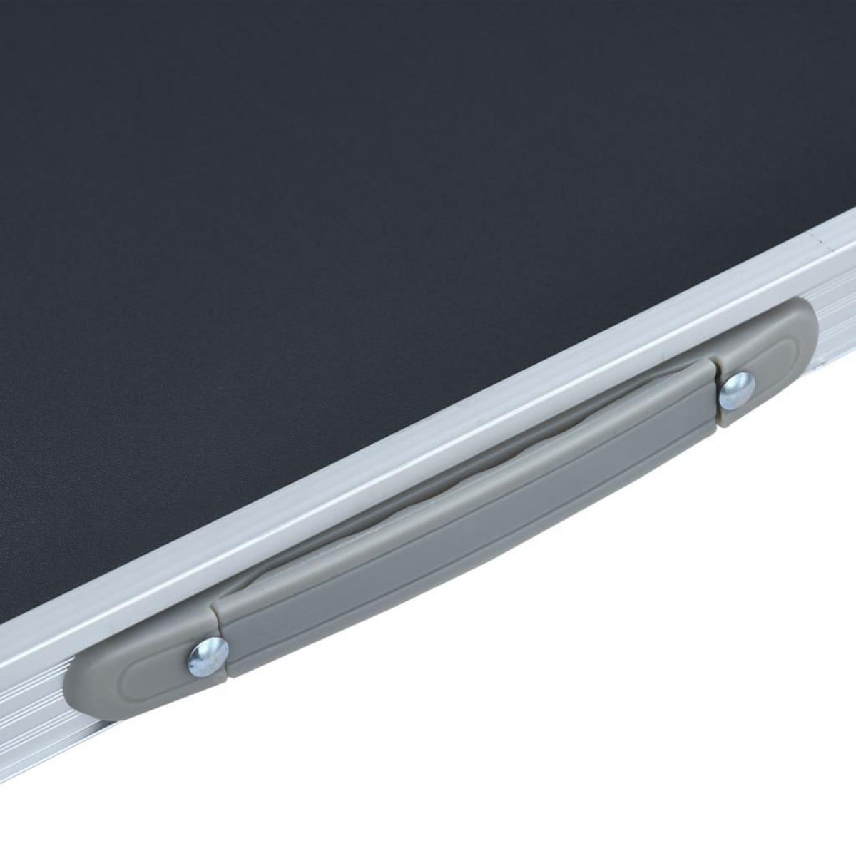 VIDAXL Table pliable de camping avec cadre en metal 80x60 cm Gris