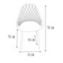 Voir la diapositive 2 : TOILINUX Lot de 4 chaises d'extérieur Malaga en polypropylène