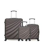 WAVE PARIS WAVE PARIS - LOT DE 3 - Valises grand format, cabine et cabine XXS DANUBE. Coloris disponibles : Beige, Bleu, Orange, Rouge, Gris