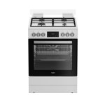 Whirlpool Cuisinière gaz 72l 4 feux blanc - W6G8LCW
