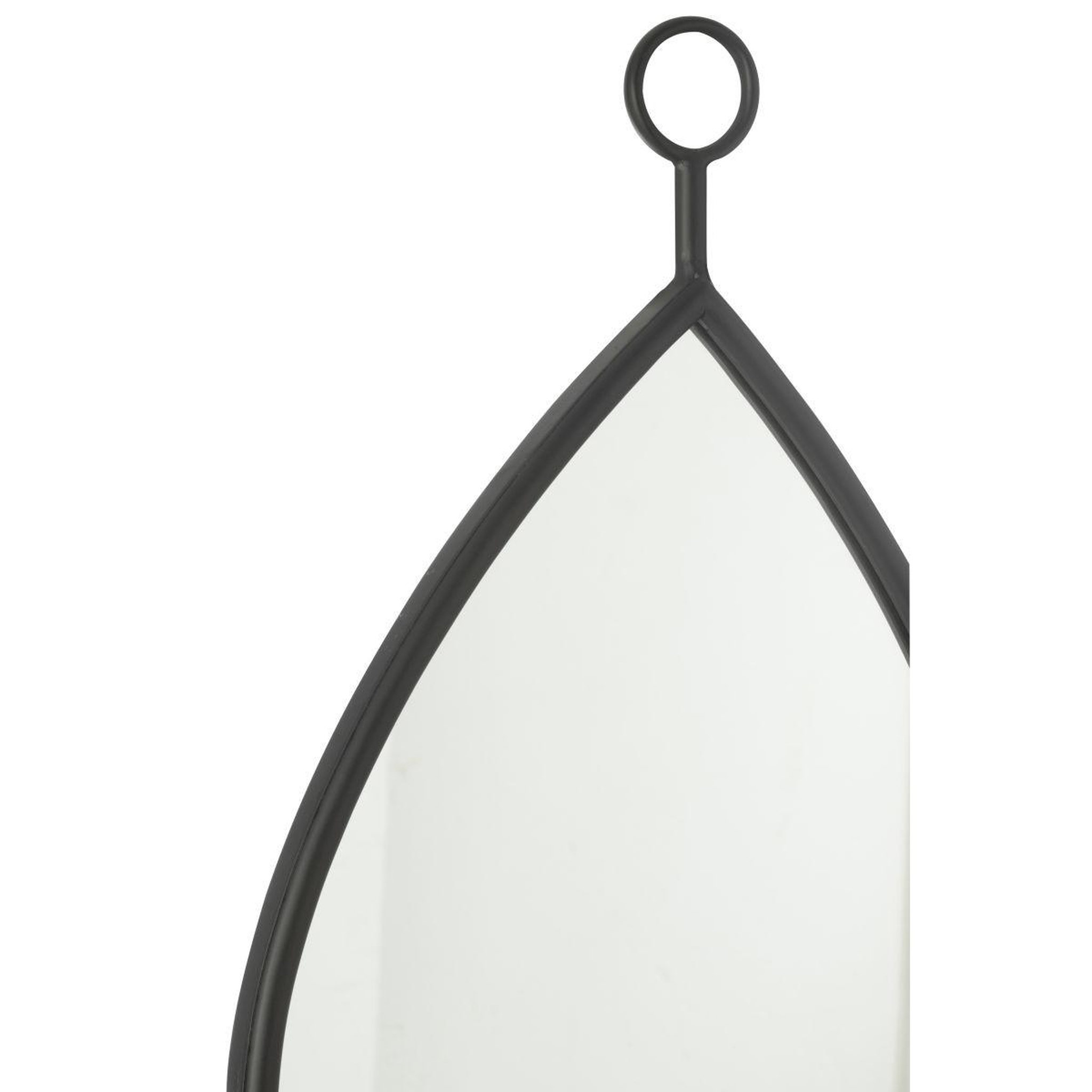 Voir la diapositive 2 : J-LINE Miroir Mural Design  Drop  61cm Noir
