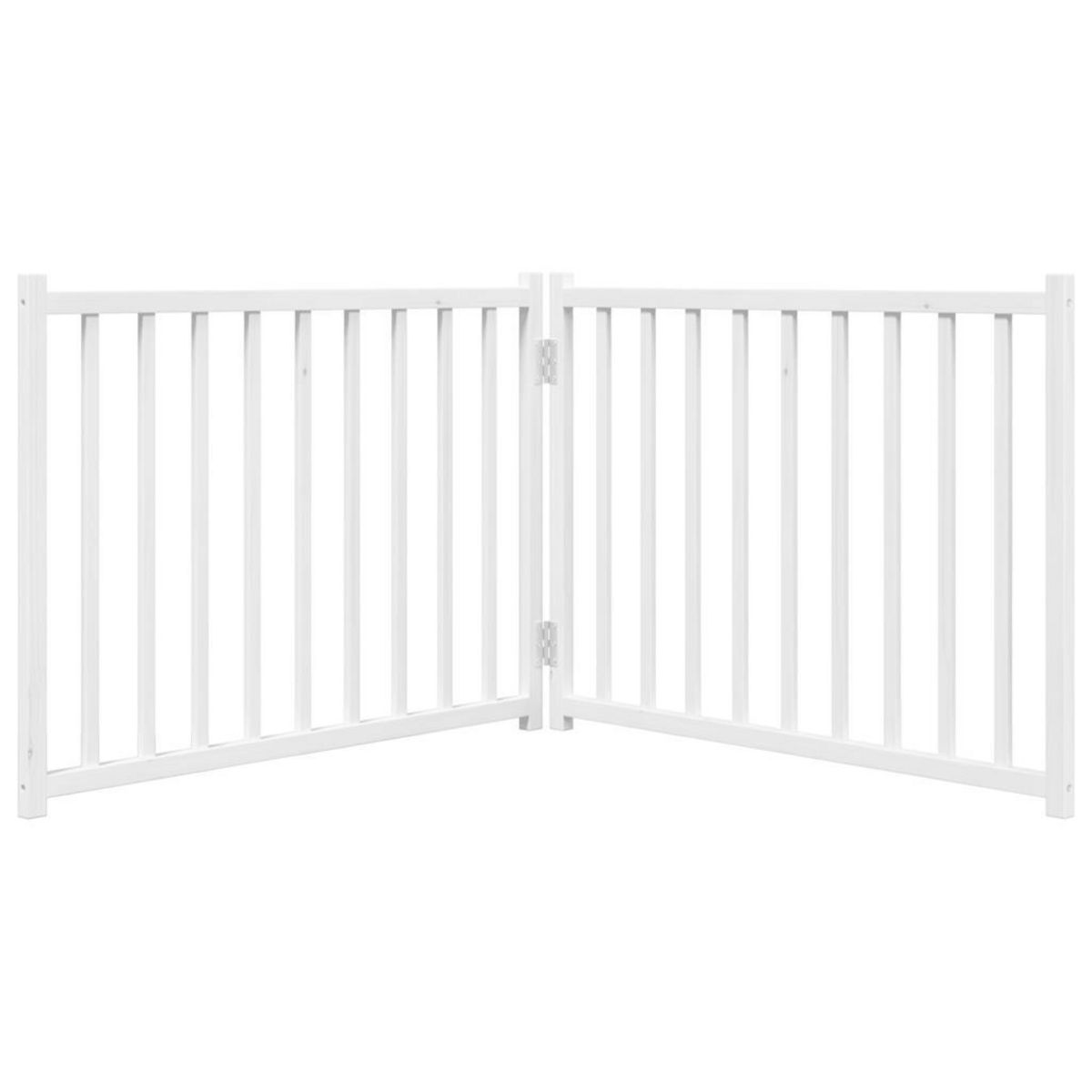 VIDAXL Barriere pour chien pliable 2 panneaux 160 cm bois sapin massif