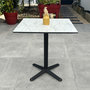 Voir la diapositive 2 : Paris Prix Table de Jardin Carrée  Bistro  70cm Blanc