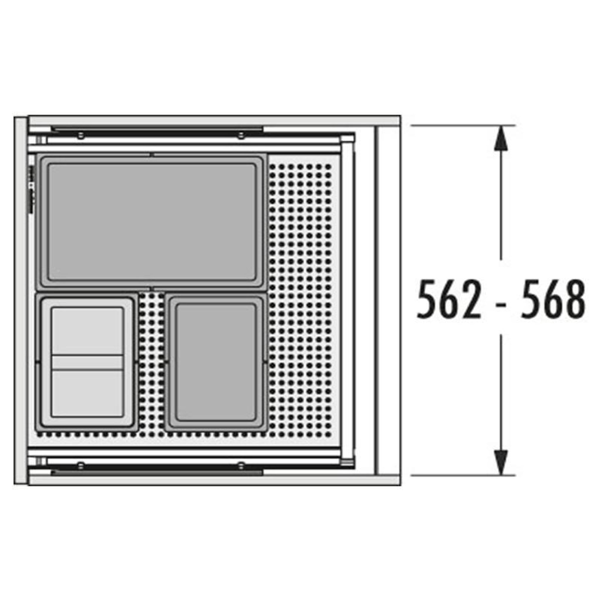 Voir la diapositive 5 : HAILO Poubelle de cuisine encastrable as allegro s295 18l + 2x8l hailo