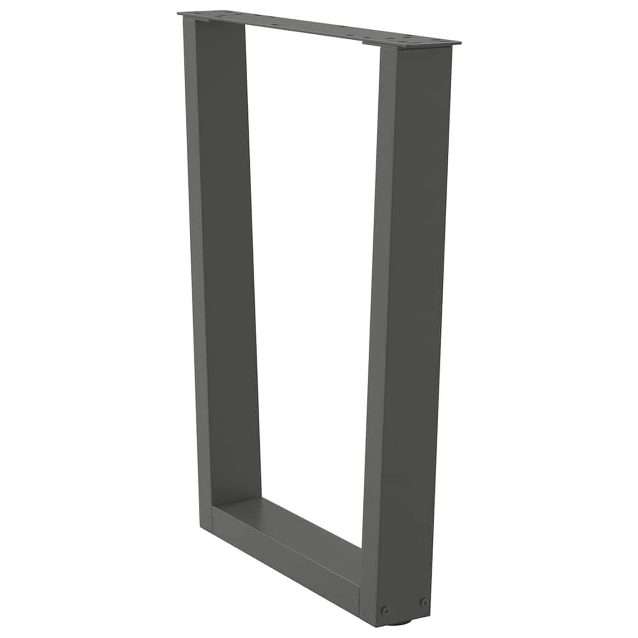 Voir la diapositive 5 : VIDAXL Pieds de table a manger forme de V 2 pcs 60x(72-73,3) cm acier