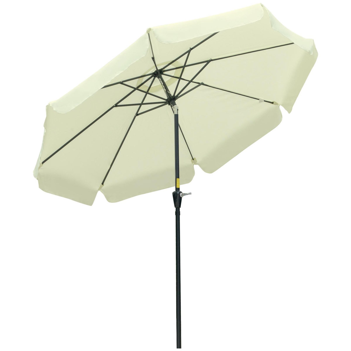 OUTSUNNY Parasol de jardin inclinable protection UV50+ polyester beige