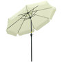 Voir la diapositive 1 : OUTSUNNY Parasol de jardin inclinable protection UV50+ polyester beige
