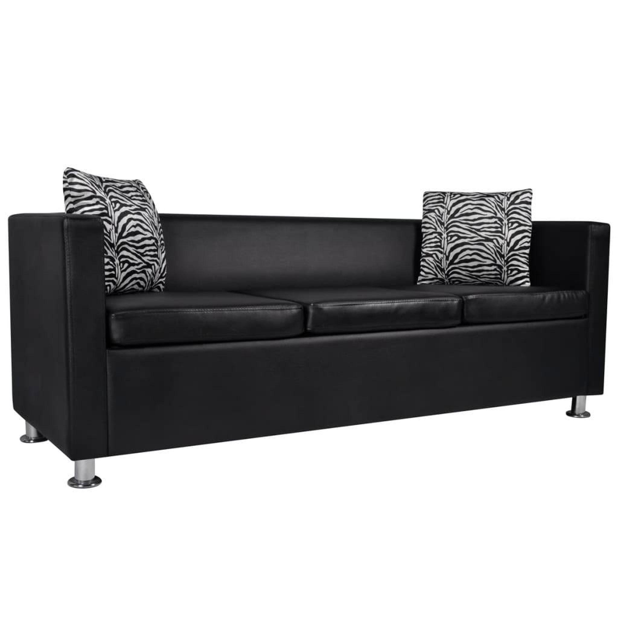 Voir la diapositive 3 : VIDAXL Jeu de canape a 2 places et a 3 places et fauteuil Noir
