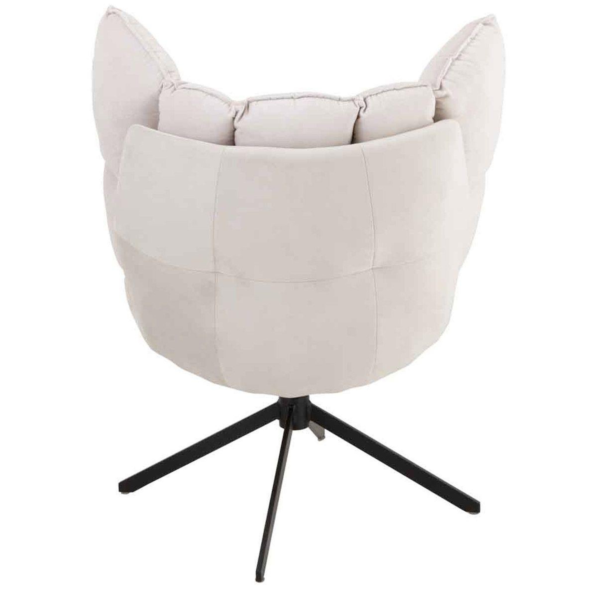 Voir la diapositive 4 : J-LINE Fauteuil relax sur pied  coussin  92cm beige