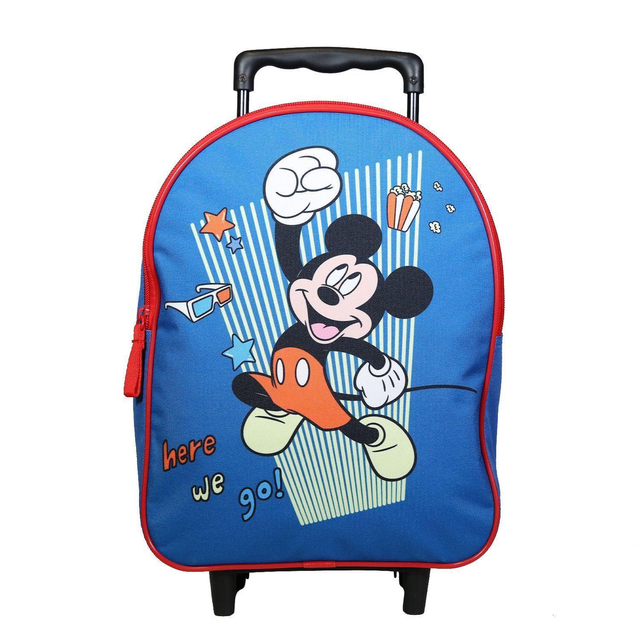 Voir la diapositive 1 : Bagtrotter BAGTROTTER Sac à dos à roulettes 31 cm Disney Mickey Bleu