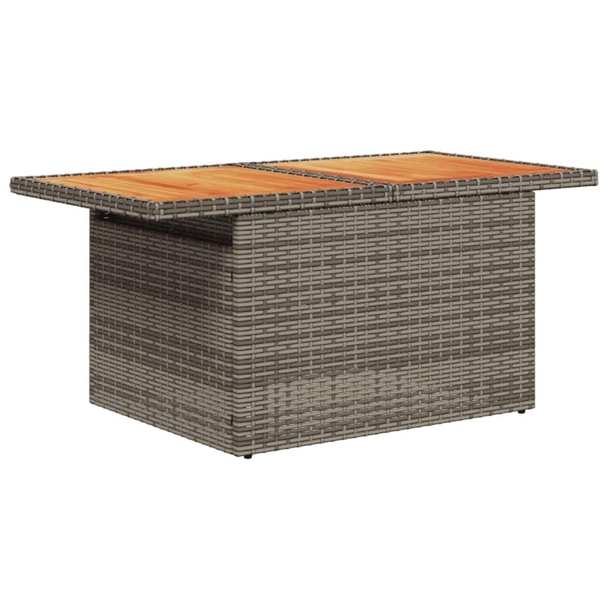 Voir la diapositive 5 : VIDAXL Salon de jardin 9 pcs avec coussins gris resine tressee