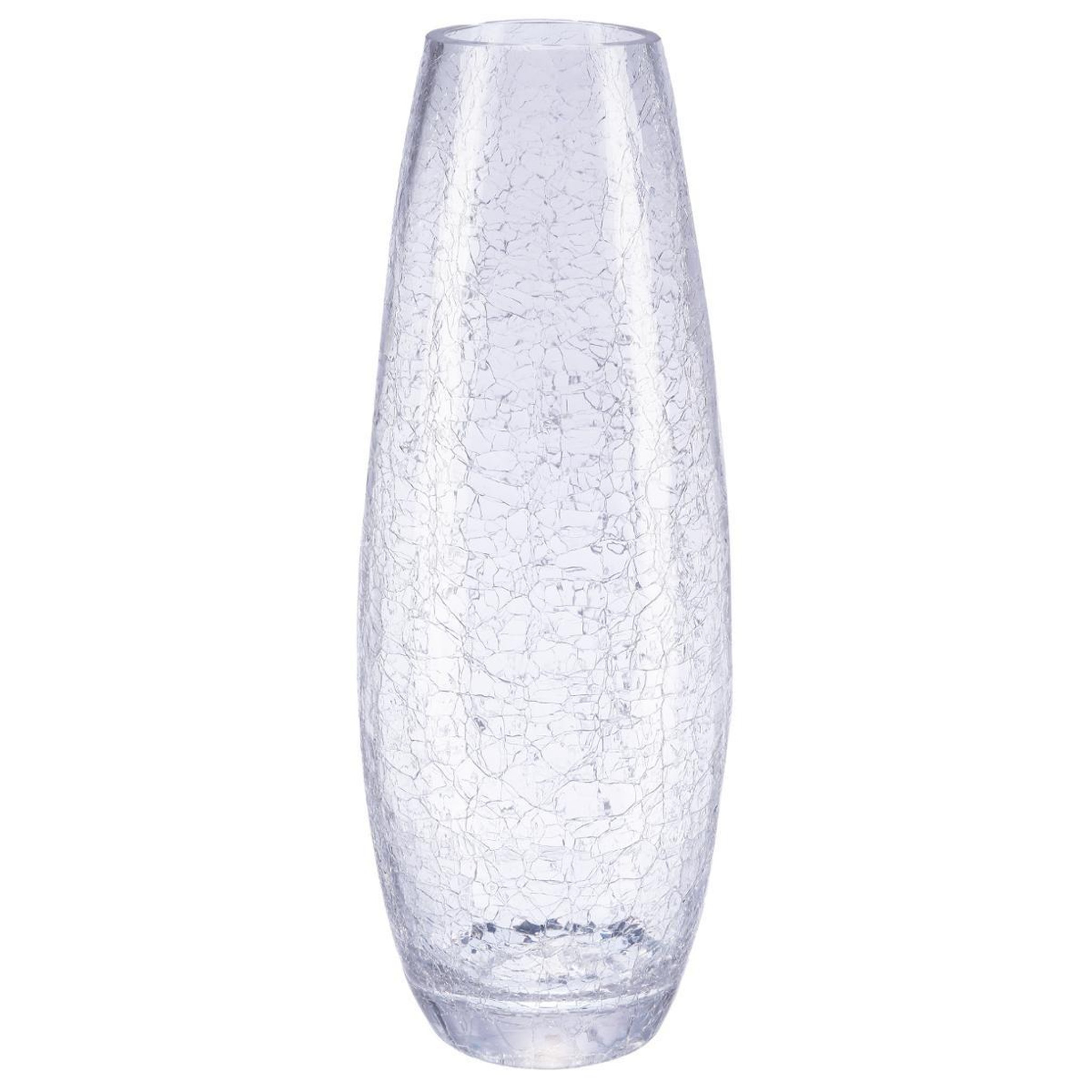 ATMOSPHERA Vase en verre  craquelé  40cm transparent