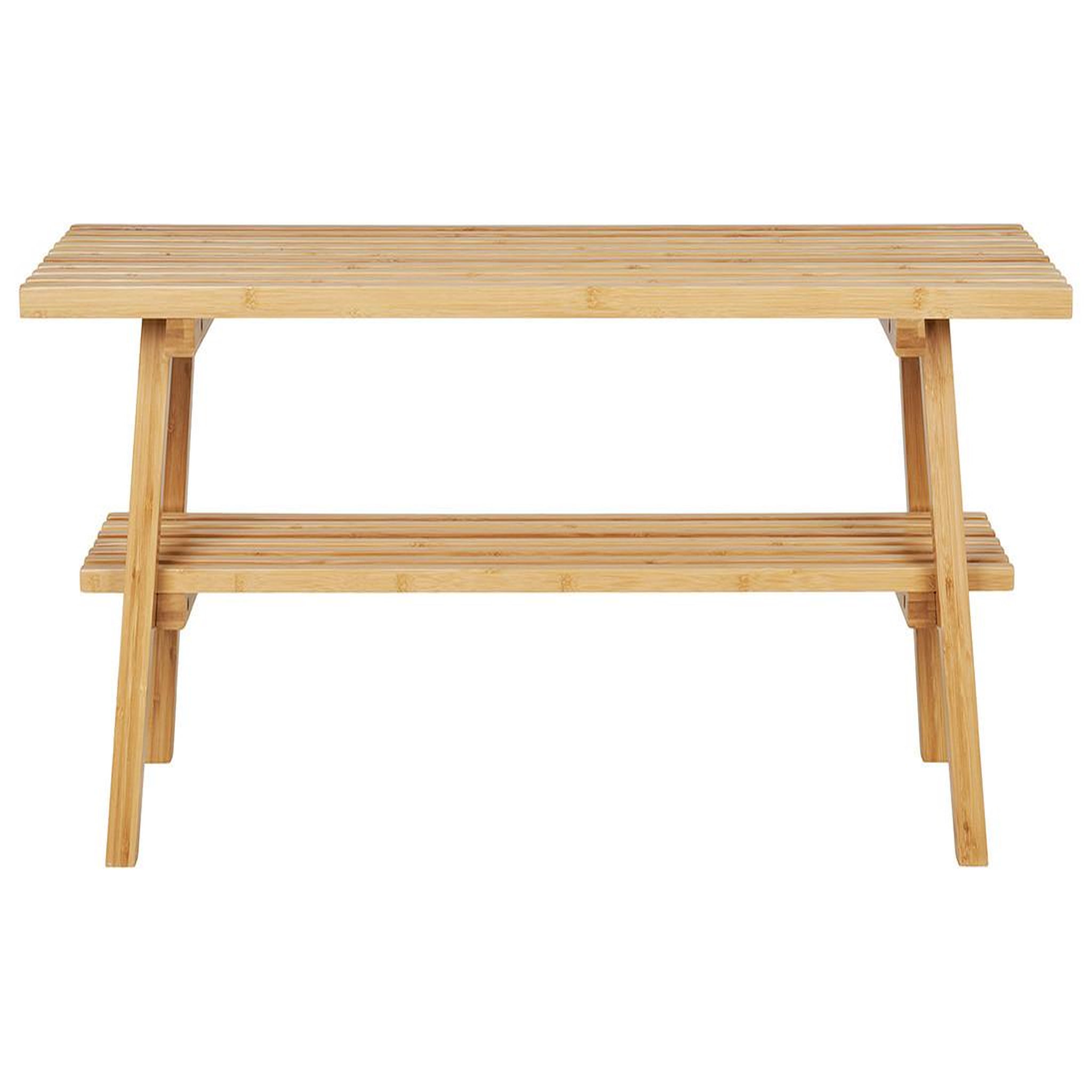 Voir la diapositive 1 : BEST MOBILIER Saona - banc avec rangement - bambou naturel - 70 cm