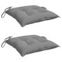 Voir la diapositive 3 : VIDAXL Coussins de chaise lot de 2 gris 40x40x7 cm tissu oxford