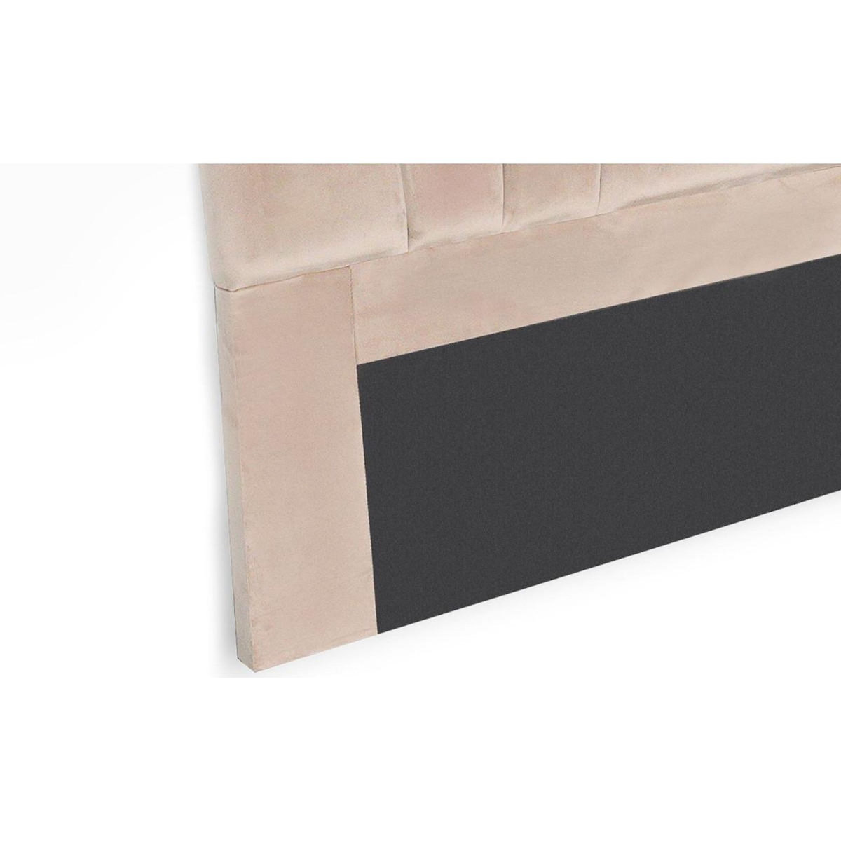 Paris Prix Tête de Lit en Velours  Renaya  140cm Taupe
