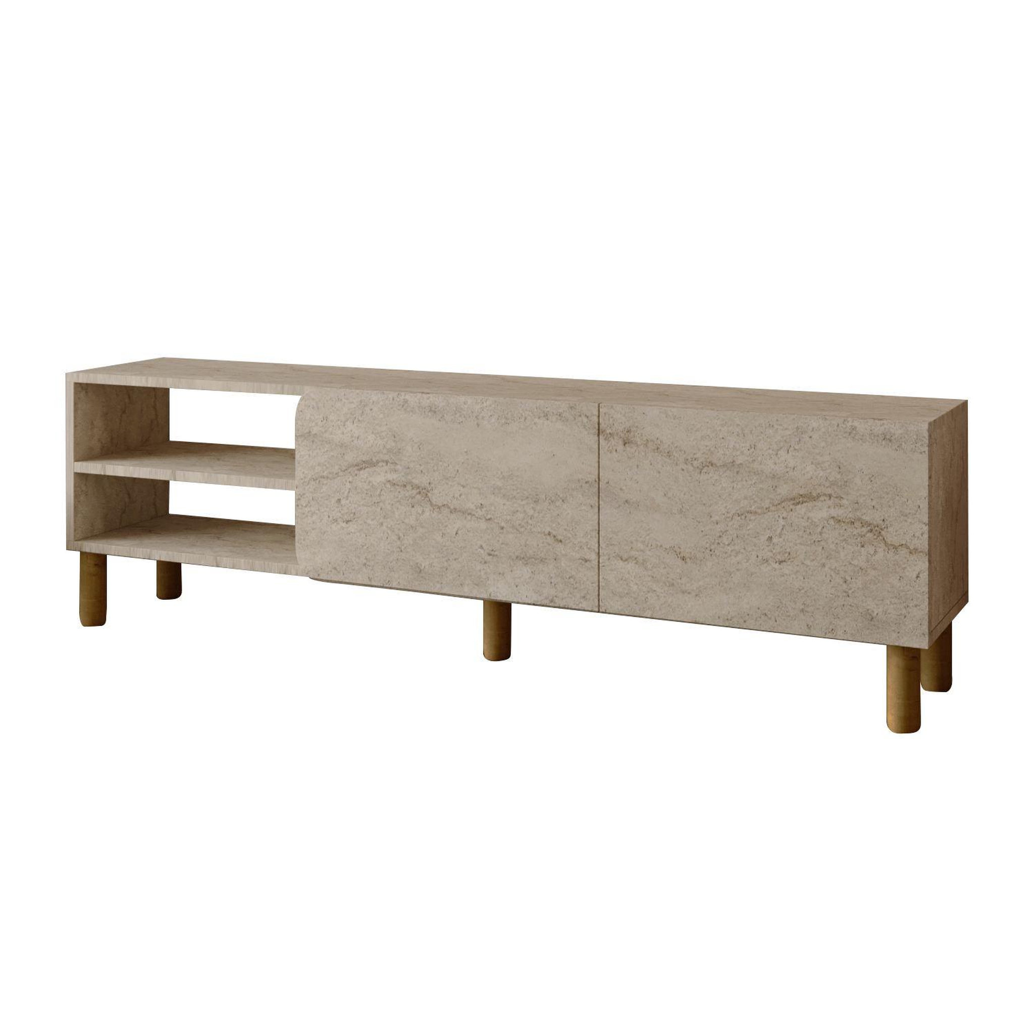 Habitat et Jardin Meuble tv en bois  river  - 150 x 31 x 48 cm - travertin