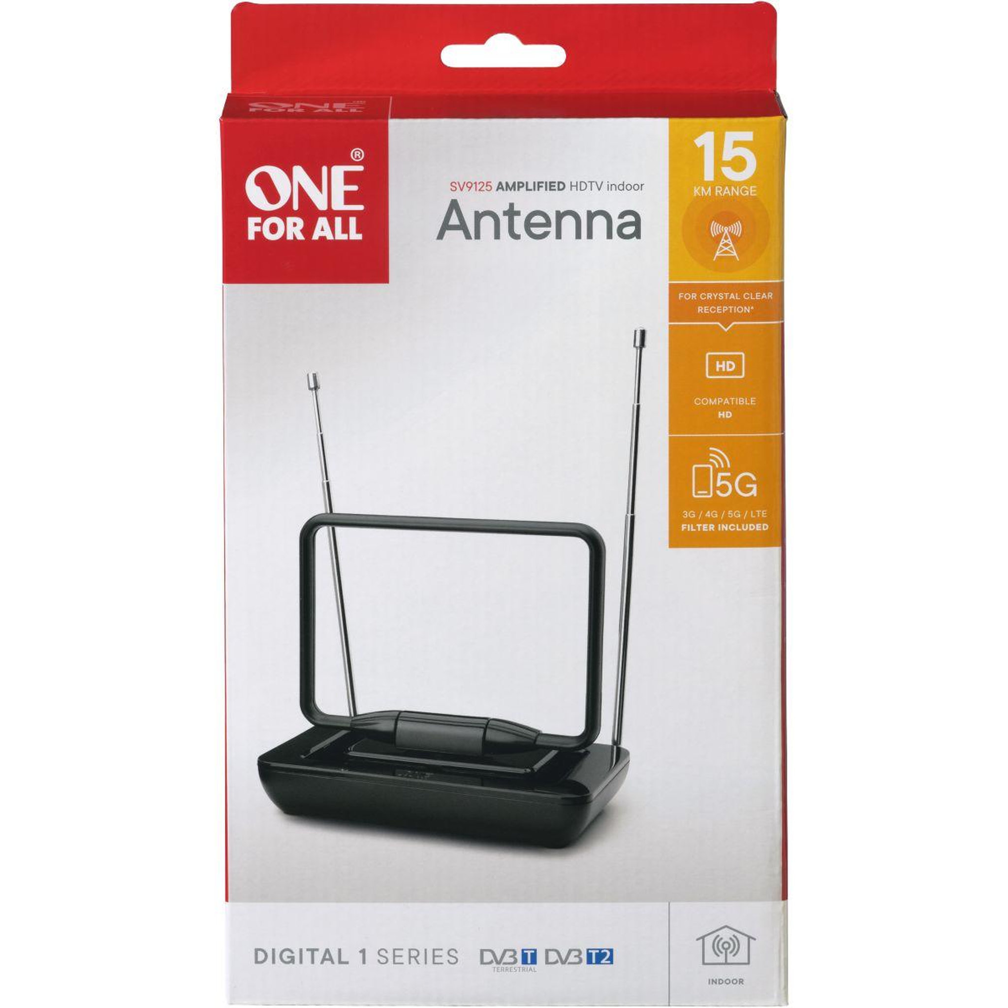 Voir la diapositive 2 : One For All Antenne intérieure sv9125 filtre 5g