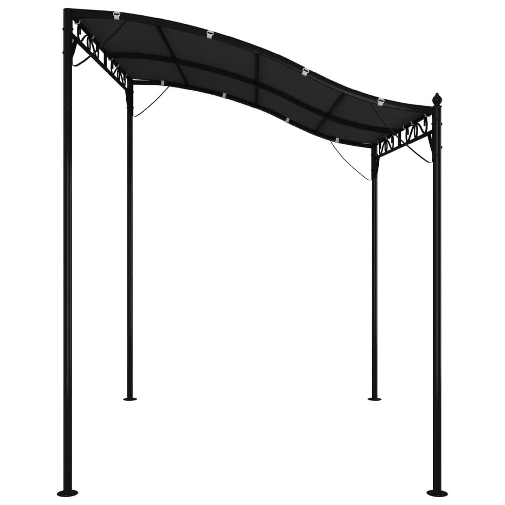 Voir la diapositive 4 : VIDAXL Auvent anthracite 2x2,3 m 180 g/m^2 tissu et acier