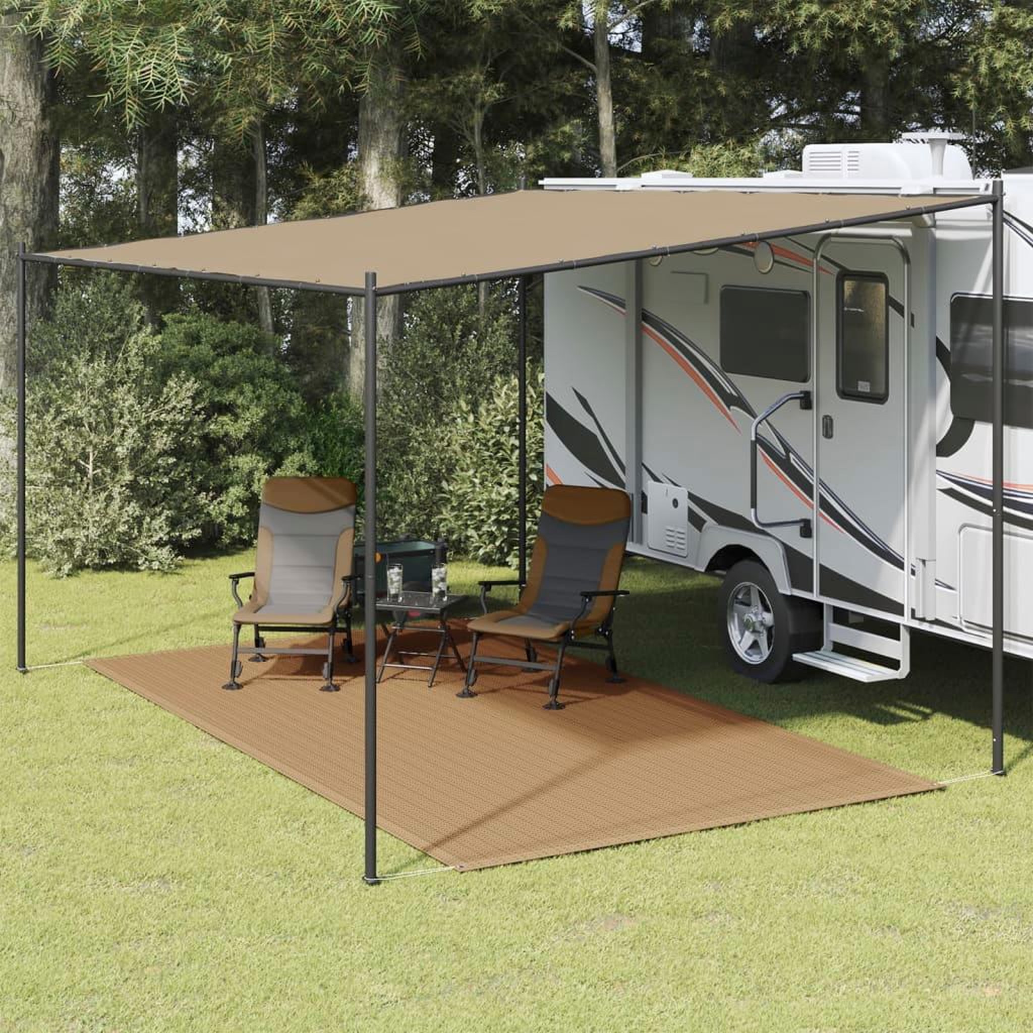 VIDAXL Tapis de tente 250x350 cm Taupe