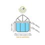 Voir la diapositive 2 : EXIT TOYS Voile d'ombrage pour piscine tubulaire rectangulaire 3,00 x 2,00 m - Exit Toys