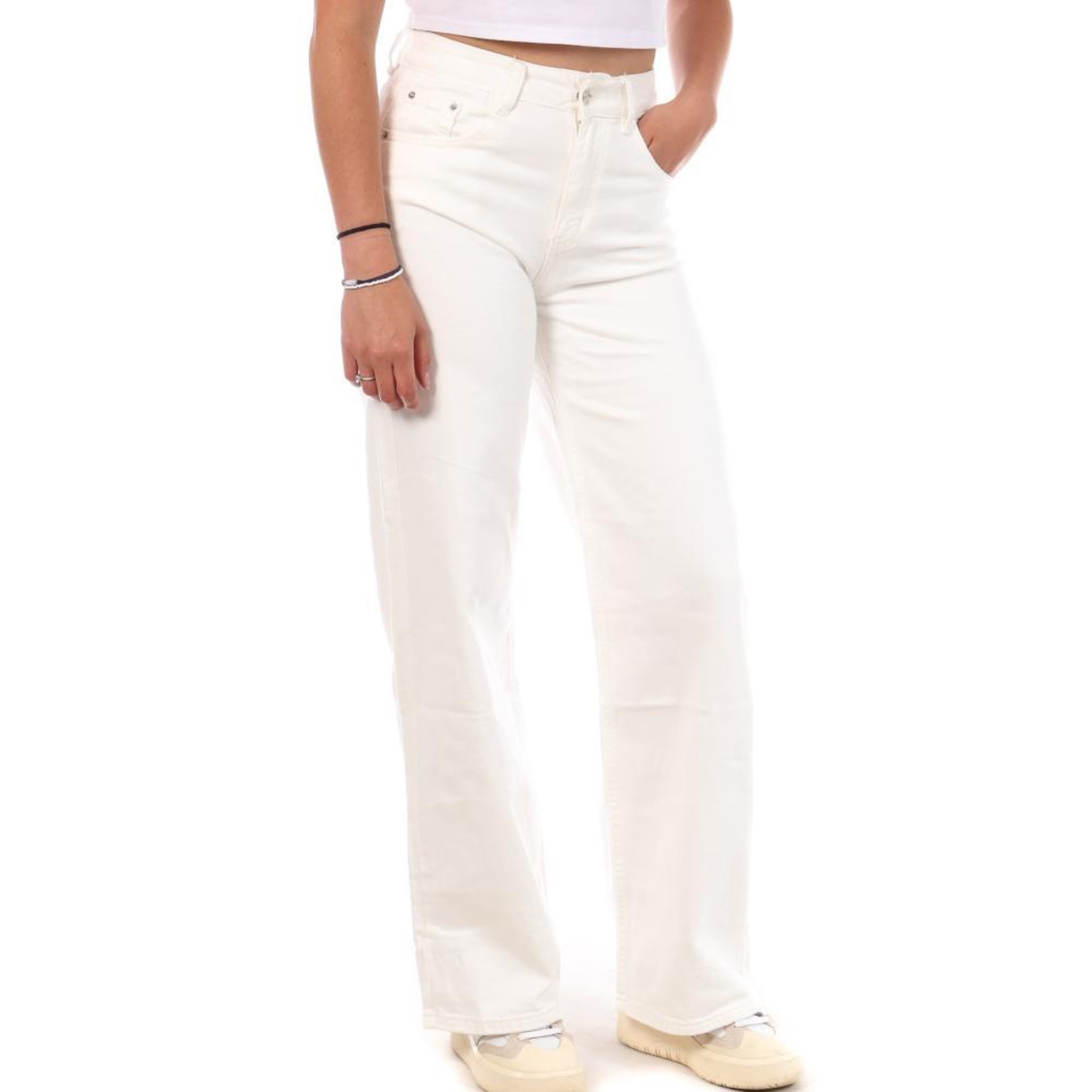 MONDAY PREMIUM Jean Loose  Femme Monday Premium Wide. Coloris disponibles : Blanc